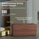 uscce Wooden Digital Alarm Clocks for Bedrooms: Dimmable Dual Alarm Clock with Large Numbers for Bedside Desk - Loud Alarm for Heavy Sleepers with Volume Control - Wood Decor & Gifts by CozyNest Decor