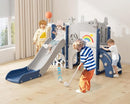 YUFU 12 in 1 Kids Slide for Toddlers, Toddler Slide Playset with Golf, Drawing Board, Climber, Basketball Hoop and Storage Space, Indoor Outdoor Toddler Playground for Kids Age 1-3 (Blue) by TinyTreasures Baby Boutique