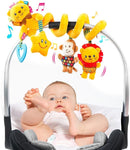 Jollybaby Crib Stroller Car Seat Toys for Baby 0-3-6-9-12 Months, Tummy Time Hanging Sensory Toys for Newborn with Music Box and Teether, Spiral Carseat Toy for Infant Boys Girls Gifts (Little Lion) by TinyTreasures Baby Boutique