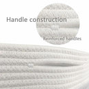 COMFY-HOMI Medium Cotton Rope Basket With Handles for Shelves|Dog Toy|Baby Gift Basket Empty for Organizing|NEW Generation 13.5" x 11" x 9.5" Living Room (Navy Blue) by CozyNest Decor