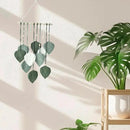 Madiffcult Macrame Wall Hanging Boho Wall Decor Woven Feather Wall Art Handmade Macrame Leaf Tapestry with Wooden Beads for Bedroom Living Room Nursery 16x27 Inch (Green) by CozyNest Decor