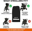 ONGUARD Waterproof Single and Double Stroller Bag for Airplane - Travel Stroller Cover for Air Travel and Storage - Gate Check Bag Backpack- Baby Airplane Essentials - Black by TinyTreasures Baby Boutique