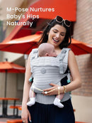 GROWNSY Baby Carrier Newborn to Toddler, Breathable Mesh Carrier(7-44lbs) with One-Click Sliding Clasp, Head Support, Ergonomic Design and Hands-Free Comfort, Silver Gray by TinyTreasures Baby Boutique