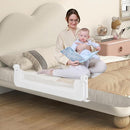 BABY JOY Bed Rails for Toddlers, Swing Down Safety Bed Guard for Convertible Crib, Folding Baby Bedrail for Kids Twin, Double, Full Size Queen & King Mattress (48-Inch, White) by TinyTreasures Baby Boutique