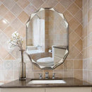 Single Beveled Edge Frameless Wall Mount Bathroom Vanity Mirror, 30” X 36” by CozyNest Decor