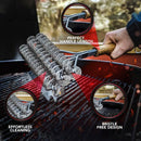 BBQ-AID Grill Brush for Outdoor Grill Bristle Free - 18" BBQ Brush for Grill Cleaning Kit - Safe BBQ Grill Cleaner Brush and Scraper - Stainless Grill Cleaning Brush for Any Grill, Grill Accessories by GreenHaven Gardens