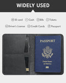 ALLIVE Passport Holder for Travel, Genuine Leather Passport Holder Women Men,Passport Cover Wallet,Travel Must Haves Airport Essentials Travel Gifts Black by TinyTreasures Baby Boutique