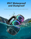 Speakers, 80w (Peak) Portable Wireless Speaker with Lights, Stereo Loud Sound, IP67 Waterproof, Deep Bass Outdoor Speakers Bluetooth 5.0 Dual Pairing for Home Party Beach Camping, Gifts by TinyTreasures Baby Boutique