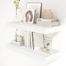 Deep Floating Shelves | 30 Inch Floating Shelves for Wall Set of 2 | 12 Inch Deep White Shelves for Living Room Bathroom Laundry Room Bedroom Kitchen Home Office - White by CozyNest Decor