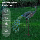 VEWOGARDEN Peacock Outdoor Garden Sculptures & Statues Metal Peacock Yard Art for Lawn Patio Pool Outside Decorations by GreenHaven Gardens
