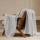 PHF 100% Cotton Waffle Weave Throw Blanket, Soft Lightweight Breathable Cozy Summer Throws for Couch Bed Sofa, Luxury Aesthetic Woven Blanket for Home Decor & Office, 50"x60", Light Grey by CozyNest Decor
