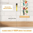 Personalized Name Growth Chart for Kids, Flower Canvas Height Chart Ruler Removable Hanging Wall Ruler Measurement Chart for Home Decoration, Waterproof Measuring Board, Foldable by TinyTreasures Baby Boutique