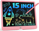 Bravokids 15 Inch LCD Writing Tablet for 3 Year Olds - Electronic Drawing Pad and Doodle Board as Educational Birthday Gifts for Girls and Boys (Pink) by TinyTreasures Baby Boutique