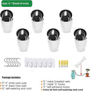 ORIMERC 6 Pack White Self Watering Planter Pots Vertical Living Wall Planter Indoor Outdoor Plant Wall Flower Basket Kitchen Herbs Railing Fence Trellis Decor (Small) by CozyNest Decor