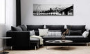 DJSYLIFE Panoramic St. Louis Skyline Wall Art Cityscape Picture Black and White Canvas Print Night View Urban Landscape Modern Artwork Office Bedroom Decor Framed and Ready to Hang 13.8"x47.3" by CozyNest Decor