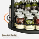 3-Tier Lazy Susan Organizer, Rotating Spice Rack, Spinning Organizer, Industrial Turntable Spice Rack Organizer for Cabinet, Kitchen Countertop, Pantry, Black SR23BK by CozyNest Decor