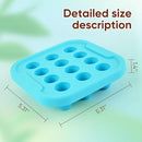 Silicone Milk Freezer Tray - Perfect Storage Container Silicone Baby Food Freezer Tray Mold With Lid for Bone Broth, Purees Baby Food and Purees Color Aqua Blue by TinyTreasures Baby Boutique