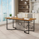 71 Inch Large Dining Table for 6-8 People Rectangular Wood Kitchen Table-Rustic Brown by LJGDeals