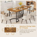 71 Inch Large Dining Table for 6-8 People Rectangular Wood Kitchen Table-Rustic Brown by LJGDeals