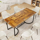 71 Inch Large Dining Table for 6-8 People Rectangular Wood Kitchen Table-Rustic Brown by LJGDeals