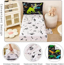 PERFEMET 4-Piece Boys Toddler Bedding Sets Cartoon Dinosaur Comforter Set for Girls Kids Soft Reversible Colorful Animal Bed Set for Toddler(Dinosaur, Toddler) by TinyTreasures Baby Boutique