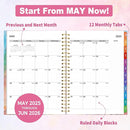 SUNEE Academic Planner 2025-2026 Weekly and Monthly - from July 2025 to June 2026, 6.4"x8.3" School Year Calendar Daily Planner with Monthly Tab, Flexible Cover, Note Pages, Spiral Binding, Marble by TinyTreasures Baby Boutique