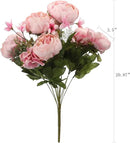 Duovlo Springs Flowers Artificial Silk Peony Bouquets Wedding Home Decoration,Pack of 1 (Spring Light Pink) by CozyNest Decor