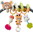 TUMAMA Baby Activity Toy Cute Bear Spiral Toy with Hanging Toys, Clips Detachable Sensory Stimulating Baby Toys 0-3 3-6 Months for Newborn Strollers Bassinets Crib Carseat by TinyTreasures Baby Boutique