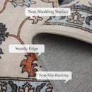 9x12 Area Rug Living Room Rugs, Stain Resistant Washable Rug, Vintage Large Non-Slip Backing, Low Pile Lightweight Print Rug for Bedroom Dinning Room Home Office (Blue/Gray) by TinyTreasures Baby Boutique