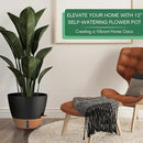 12/10/8 Inch Self Watering Pots for Indoor Plants Plastic Large Plant Pot for Outdoor Plants, Water Level Window & Spacious Reservoir Flower Pots Decorative Planter with Drainage and Tray (Black) by CozyNest Decor