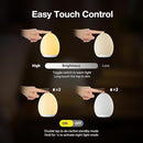 JolyWell Night Light for Kids, Baby Egg Light with 7 Colors Changing Mode & Stepless Dimming, Nursery Night Lamp BPA Free,Rechargeable Egg Night Light for Breastfeeding 1h Timer & Touch Control, Wood by TinyTreasures Baby Boutique