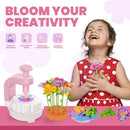 windpaint Toys for Girls 3 4 5 6 7 8 9 10 Years Old, DIY Craft Kits for Kids, Fabric Flower Bouquets for Girls Gifts, Educational Learning Detective Toys for Toddler Kids,Birthdays Gifts (Pink) by TinyTreasures Baby Boutique