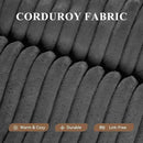 Modular Sectional Sofa with L-Shape Chaise,Cloud Sectional Modern Sleeper Couch with Deep Seat,Sponge Compression Sofas No Assembly Required(Dark Gray-Corduroy Fabric) 1PCS by CozyNest Decor