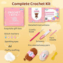 Mewaii Crochet Kit for Beginners with 40% Extra Eco-Friendly Pre-Started Easy Yarn, Step-by-Step Video Tutorials for Adults and Kids (Highland Cattle) by TinyTreasures Baby Boutique