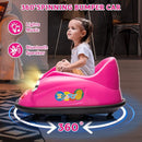 12V Bumper Car for Toddlers, Electric Toy Ride on Battery Car with Kids W/Parent Remote Control, 2-Speed, 360 Degree Spin, Music & LED Lights for Kids, Pink by TinyTreasures Baby Boutique