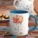 Personalized Flower Blossom Decorative Mug, Custom Name On Flower Coffee Cup, Novelty Floral Accent Mug 11oz 15oz, Customized Flower Lover Ceramic Cup, Gift For Friend Coworker by CozyNest Decor