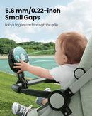 Gaiatop Mini Portable Stroller Fan, Battery Operated Small Clip on, Detachable 3 Speed Rechargeable, 360° Rotate Flexible Tripod Better Cooling for Car Seat Crib Treadmill Travel Black by TinyTreasures Baby Boutique
