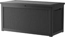 320 Gallon Resin Deck Box, Waterproof Outdoor Storage Bin for Patio Furniture, Pool Accessories, and Garden Tools, Lockable & UV-Resistant, Black by CozyNest Decor