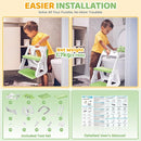 Orzbow 2-IN-1 Potty Training Seat with Step Stool, Height Adjustable Toilet Seat for Toddler, Potty Training with Splash Guard for Kids Boys Girls, Stability Ladder and Anti-Slip Pad, Green by TinyTreasures Baby Boutique