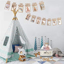 1st Birthday Photo Banner Decorations Monthly Milestone Photograph Bunting Garland with First Birthday Cake Topper High Chair Banner 1st Birth Decorations by TinyTreasures Baby Boutique