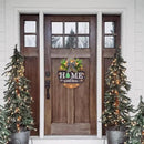 Interchangeable Welcome Sign for Front Door with 14 Changeable Icons, Farmhouse Front Porch Decor Rustic Wooden Wall Sign with 12 LED Lights, Outdoor Seasonal Welcome Home Decorations (Wood home1) by CozyNest Decor