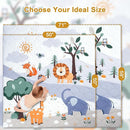 Premium Foam Baby Play Mat 50" x 50" – Removable & Machine Washable Cover, Extra Thick Padding Playpen Mat, Non-Slip Crawling Mat, Easy to Clean for Infants, Toddlers & Babies by TinyTreasures Baby Boutique