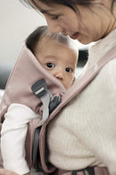BabyBjörn Baby Carrier Mini, Cotton, Dusty Pink Newborn Carrier (7-25 lbs), Ergonomic, Easy-to-Use by TinyTreasures Baby Boutique
