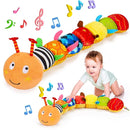 Baby Sensory Caterpillar Toys 0-3 Month Music Animal Stuffed Plush Toy for Infant 0-3-6-12 Month Tummy Time with Crinkle Rattle for Newborn 9-12 Month Texture Toy for Boy Girl Birthday Shower 1 by TinyTreasures Baby Boutique