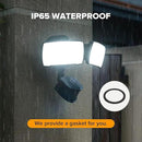 LUTEC 38W 3500 Lumen LED Motion Activated Integrated Dual-Head Floodlight Outdoor with Motion Sensor, 5000K Daylight, Dusk to Dawn, Exterior Security Wall Light for Patio, Garden, Yard(Black) by GreenHaven Gardens