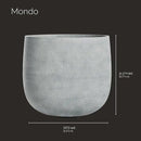 Mondo Large Planter – Concrete Stone Finish – Fiberglass Indoor/Outdoor and Weather-Resistant Round Planter (33" D x 31.3" H Exterior, 31.5" D x 30.7" H Interior) by GreenHaven Gardens