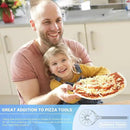 Pizza Turning Peel, 8-inch Pizza Peel Turner Spinner, Long Handle Perforated Aluminum Pizza Peel with Silicone Hook, Pizza Oven Accessories by CozyNest Decor