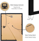 11x14 Picture Frame Set of 4, 11 x 14 Wood Photo Frames with Mat for 8x10, Wooden Frame with Real Glass Cover for Wall and Tabletop Display,Black by CozyNest Decor