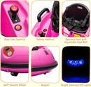 12V Electric Ride on Bumper Car for Toddlers, Kids Bumper Car with Remote Control, 360 Degree Spin, LED Lights, Dual Joysticks, Safety Belt for 18+ Months Kids, Pink by TinyTreasures Baby Boutique