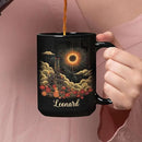 Personalized Name Coffee Mug 11oz 15oz, Custom Fantasy Castle Mug with Gothic Style, Vibrant Celestial Scene Ceramic Cup, Unique Castle Black Coffee Cup, Gifts for Her, Him by CozyNest Decor